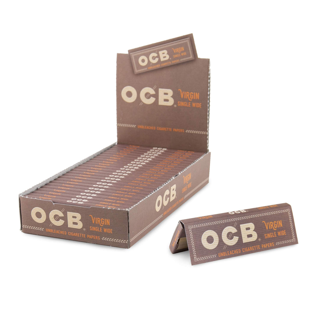 OCB Unbleached Cigarette Papers Single Wide 24 booklets