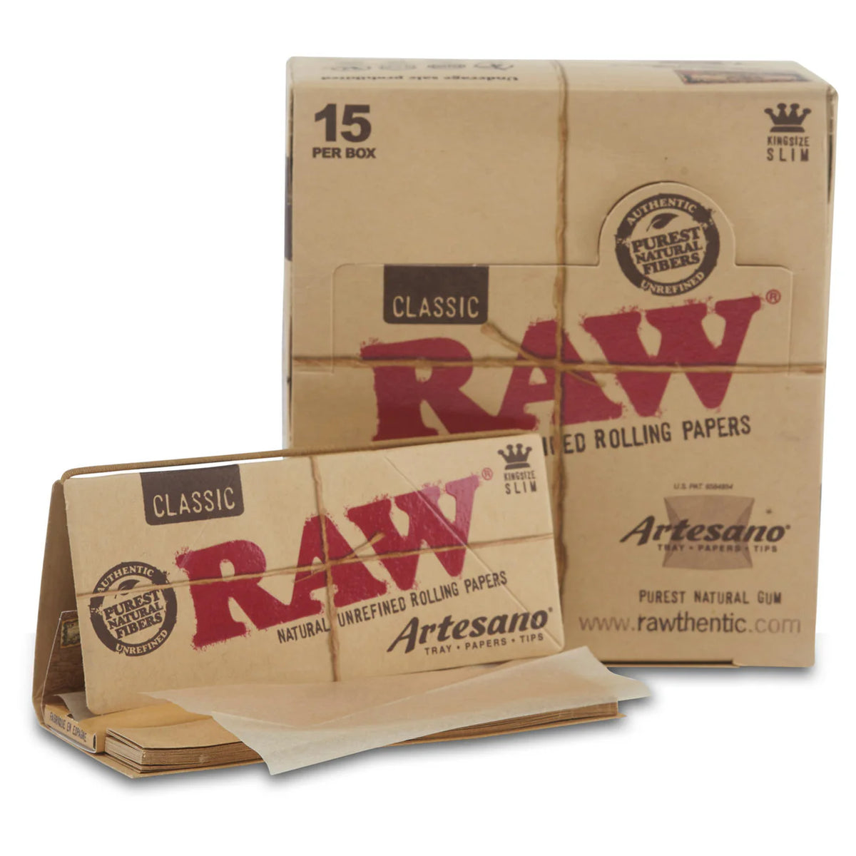 Raw Organic Hemp Natural Unrefined Hemp Rolling papers King Size Slim- Artesano