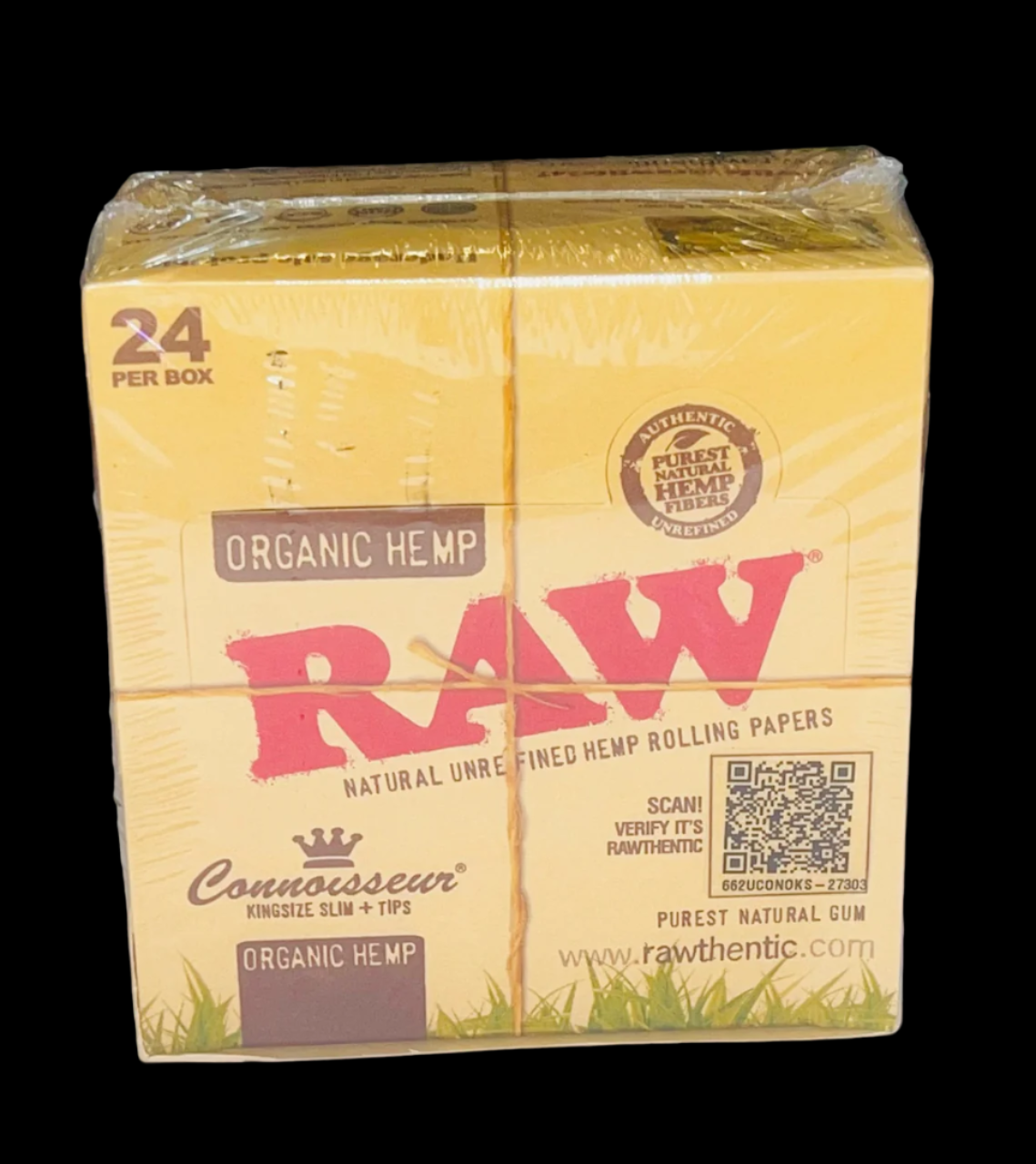 Raw Organic Hemp Natural Unrefined Hemp Rolling Papers King Size Slim +Tips