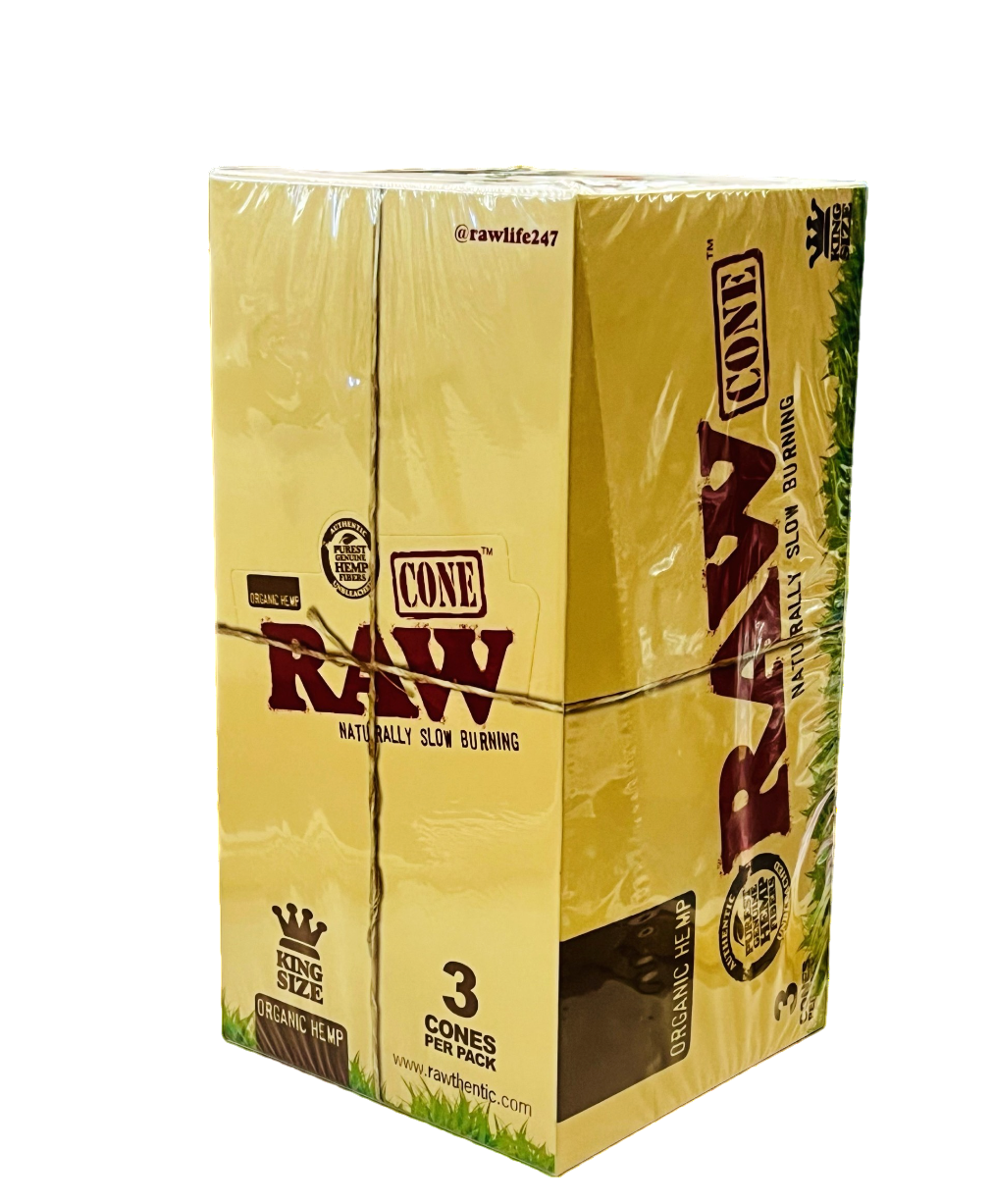 Raw Cone Organic Hemp - Naturally Slow Burning King Size