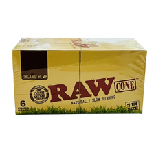 Raw Cones - Naturally Slow Burning Organic Hemp 1 1/4 Size