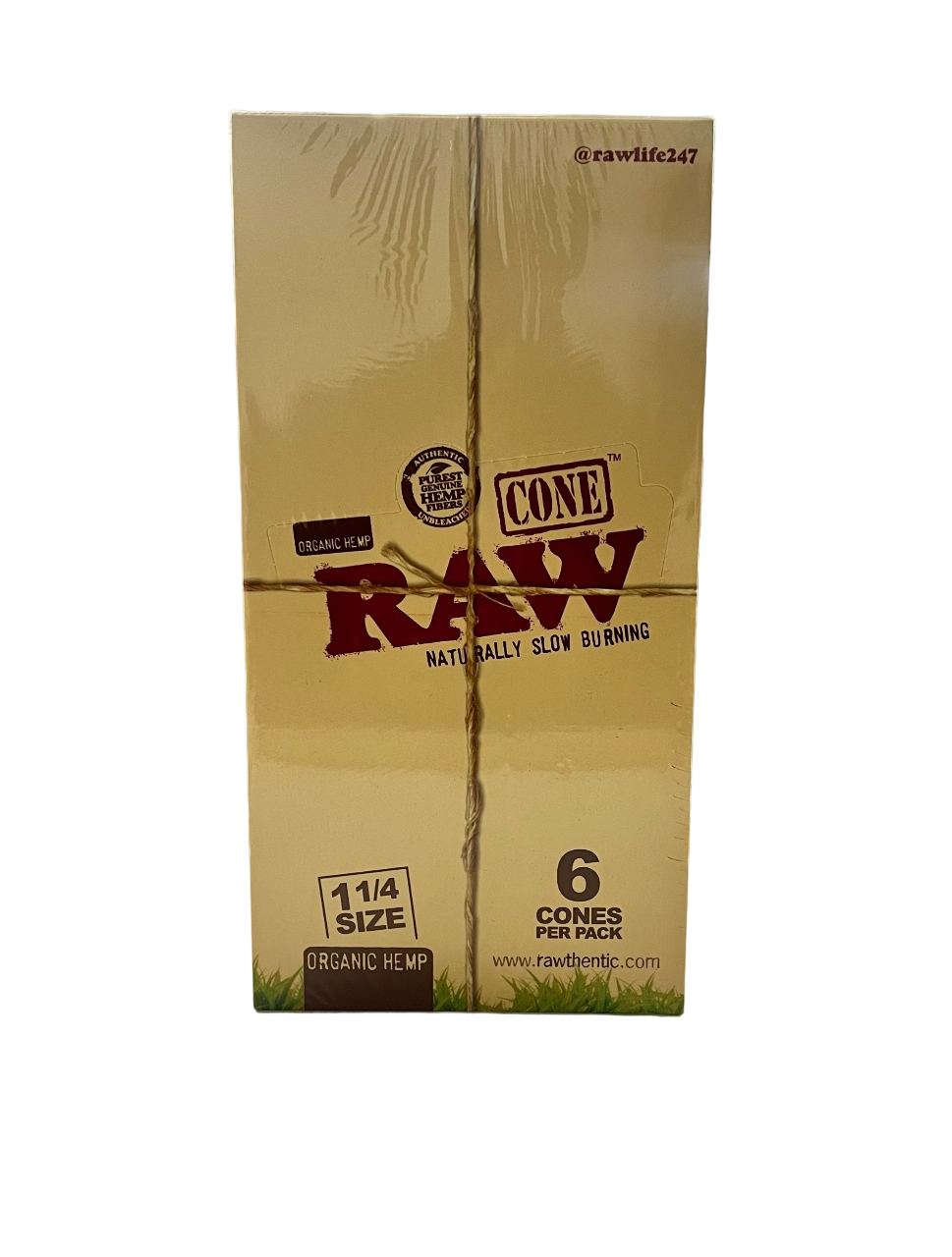 Raw Cones - Naturally Slow Burning Organic Hemp 1 1/4 Size